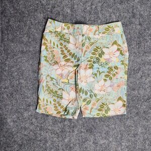 Talbots Perfect Shorts Women 4P 30W 9 I Petite‎ Multicolor Floral Print Flowers
